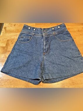 Guess Blue High-Rise Denim Shorts